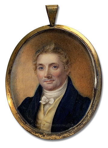 Portrait Miniature by Anna Claypoole Peale Portrait miniature by Anna Claypoole Peale of a Jacksonian era gentleman with blond hair and blue eyes