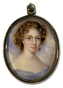 Portrait Miniature by Anna Claypoole Peale Portrait miniature by Anna Claypoole Peale of Lucy Ann Bainbridge (1814-1884), daughter of Commodore William Bainbridge (1774-1833)