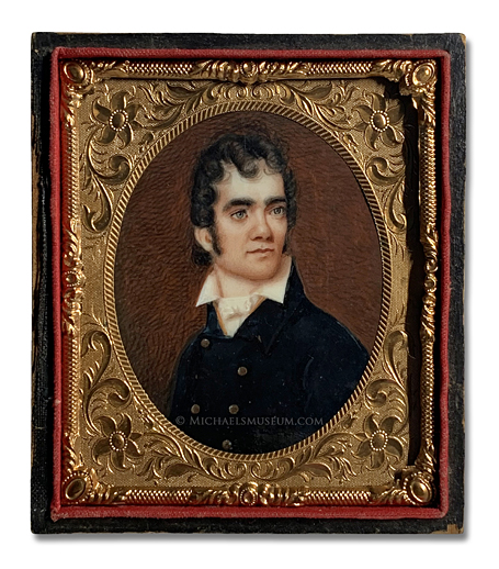 Portrait miniature by Anson Dickinson of his younger brother, Ambrose Dickinson (1783-1806)