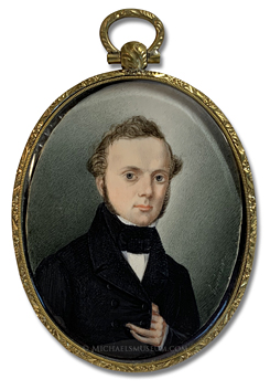 Portrait Miniature by Christopher Martin Greiner Portrait miniature by Christopher Martin Greiner, of a Jacksonian era American gentleman