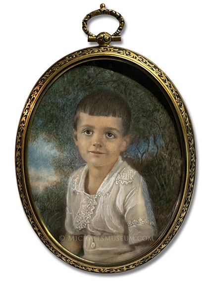 Portrait Miniature by Marion Hartman of Peter Arms Bunce