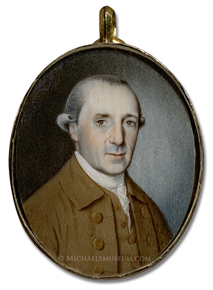Miniature Portrait Attributed to Charles Peale Portrait miniature attributed to Charles Peale depicting an early American gentleman