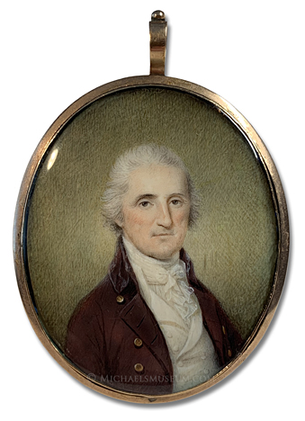 Portrait miniature of Thomas Harris (1741-1815) by James Peale