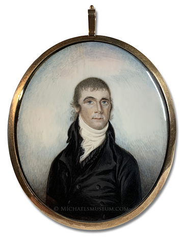 Portrait Miniature Attributed to Raphaelle Peale Portrait miniature attributed to Raphaelle Peale depicting an unknown Federalist era gentleman
