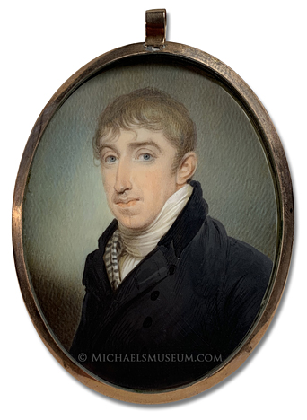 Miniature Portrait by Archibald Robertson of an early American gentleman