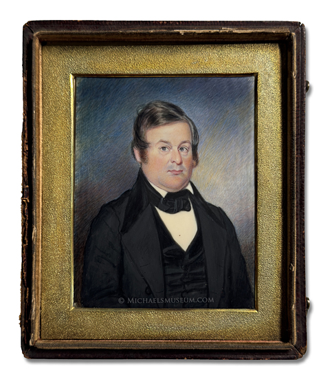 Portrait Miniature by Moses B. Russell Portrait miniature by Moses B. Russell of a Jacksonian era gentleman