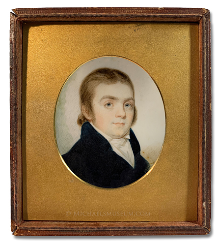 Portrait Miniature by Elkanah Tisdale Portrait miniature by Elkanah Tisdale of an unknown early American gentleman