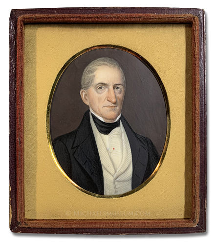 Portrait miniature of an unknown Jacksonian era gentleman -- artist unknown