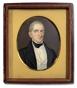 Portrait miniature of an unknown Jacksonian era gentleman -- artist unknown