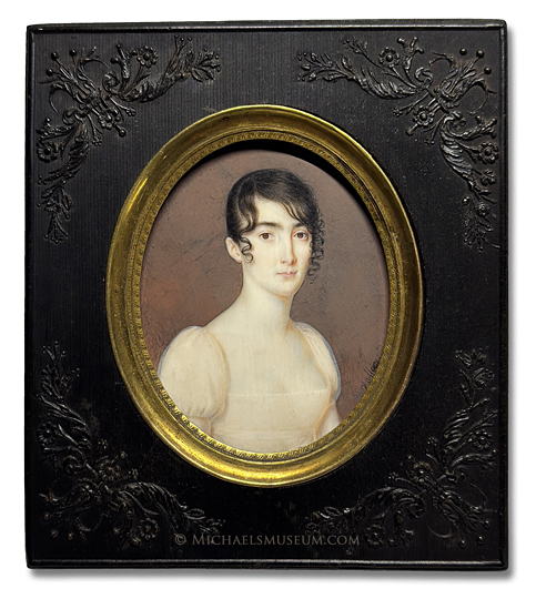 Portrait Miniature by Philippe R. Vallée Portrait miniature by Philippe R. Vallée (often confused with Jean François Vallée) depicting an early nineteenth centur American lady