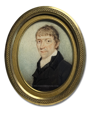 Portrait miniature by David Gibson depicting a Georgian Era Scottish gentleman