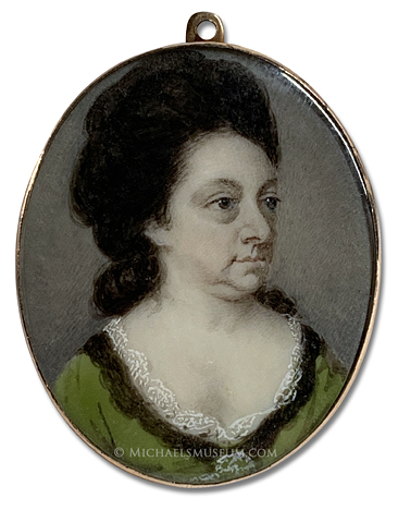 Miniature Portrait by Patrick John McMorland Portrait miniature by Patrick John McMorland, depicting Dorothy Stretton (1722-1784)