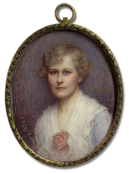 A self portrait in miniature by Ida Frances Laidman