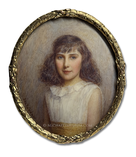Portrait Miniature by Ida Frances Laidman Portrait miniature of Jean Marguerite Hacking, painted by Ida Frances Laidman