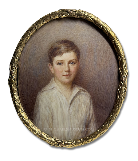 Portrait Miniature by Ida Frances Laidman Portrait miniature of Alan Egbert Hacking, painted by Ida Frances Laidman