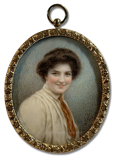 Portrait Miniature by Hannah Elizabeth Smith Portrait miniature by Hannah Elizabeth Smith depicting Miss Edith Laura Smith, Principal of Howard College and Sister-in Law of the Artist