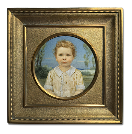 Portrait miniature by Rudolph Sternad of a young American girl, believed to be Marion Louise Rodie
