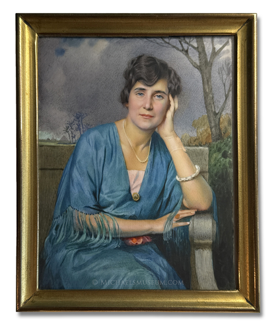 Portrait miniature by Rudolph Sternad of an early twentieth century Viennese lady, believed to be a member of the Deutsch fammily