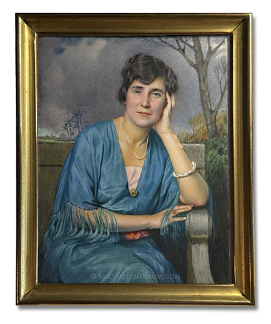 Portrait miniature by Rudolph Sternad of an early twentieth century Viennese lady, believed to be a member of the Deutsch fammily