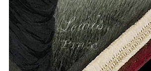 Signature of William Lewis, Early American miniature portrait painter.