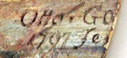 Signature of Otto Gosse eighteenth century (Austrian?) miniature portrait painter.