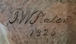 Signature of Isaac Wane Slater, Georgian Era miniature portrait painter.